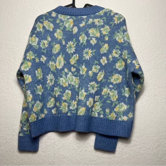 Mango Floral Knit Long Sleeve Sweater - Picture 5 of 8